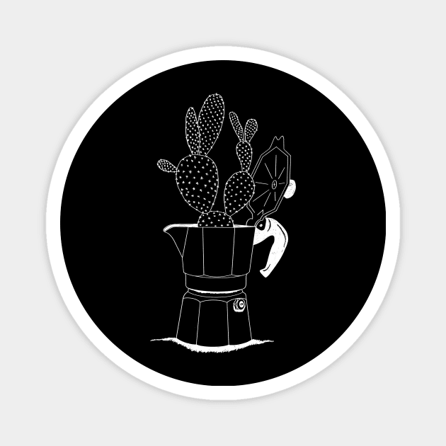 Cactus in Moka Pot 🌵 Magnet by grow.up.c